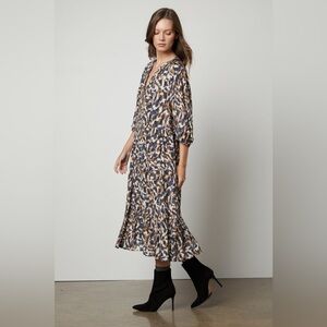 Velvet By Graham & Spencer Ottilie Printed Boho Dress In Saharan Size Large
